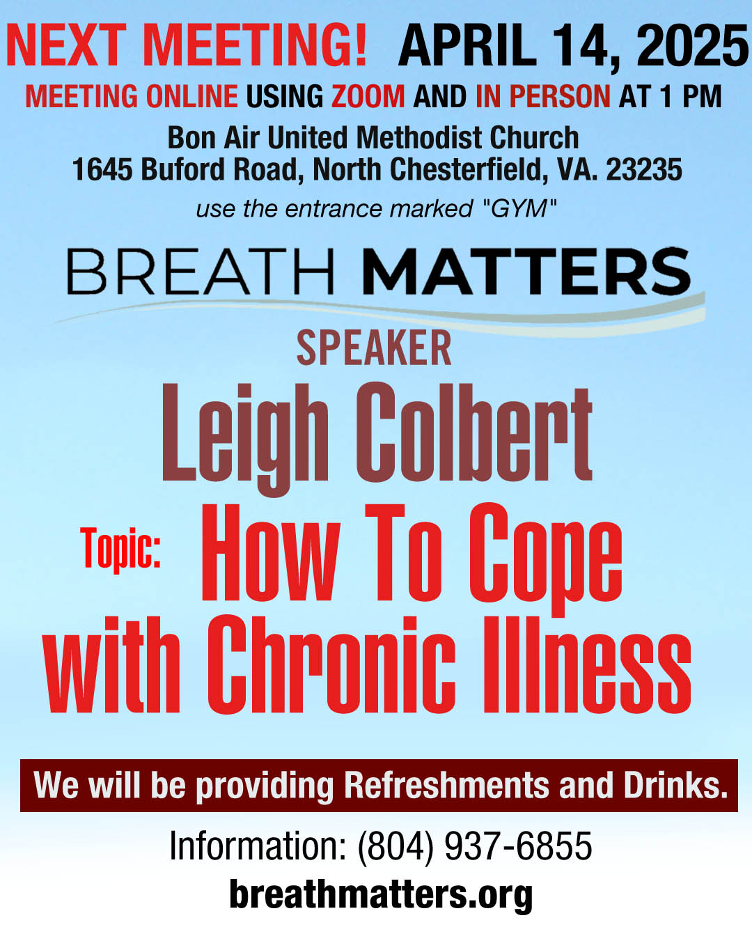 April Breathmatters Meeting